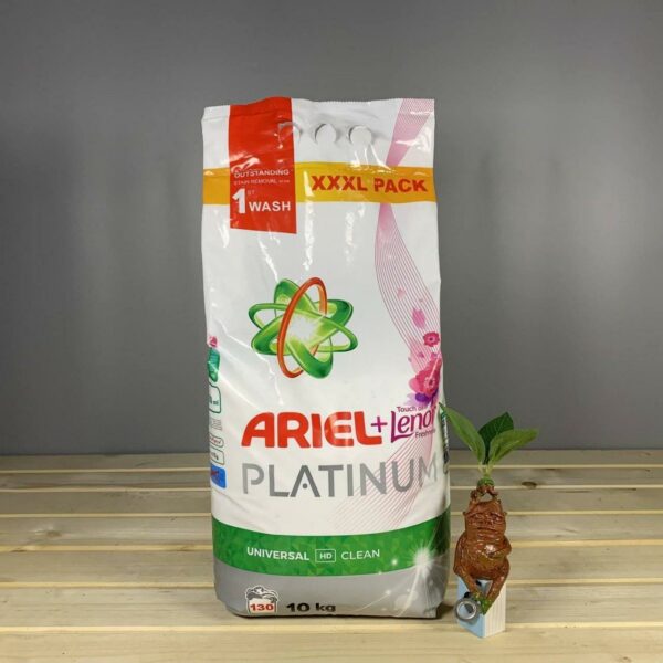 Стиральный порошок в пакете Ariel+Lenor Platinum Универсальный, 10KG.