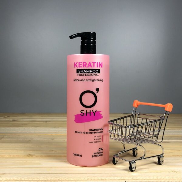 Шампунь O'Shy Keratin Professional, блиск та випрямлення - 1 л.