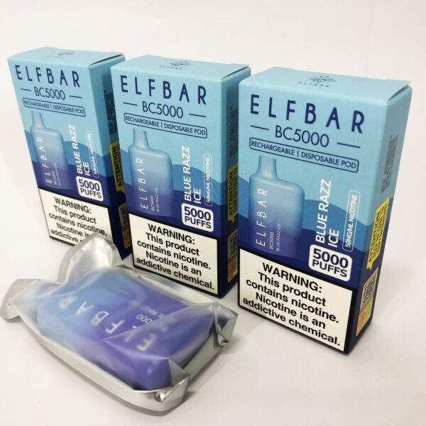 Elf Bar BC5000 5%. Синя Малина Лимонад (Blue Razz Ice)