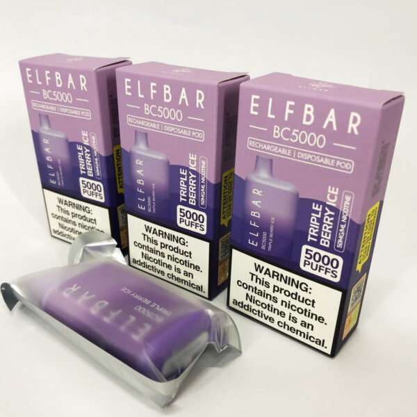 Elf Bar BC5000 5%. Потрійна ягода (Triple Berry Ice)