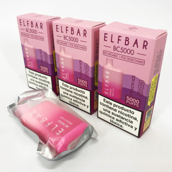 Elf Bar BC5000 5%. Персик (Peach Ice)