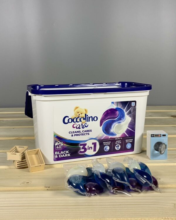 Капсули для прання темних речей Coccolino Care 3в1 Black & Dark 40 шт.