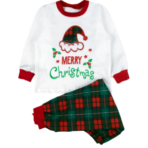 Піжама дитяча з вишивкою "Merry Christmas", Білий, 110 (5 років)