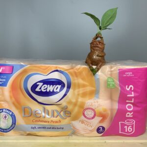 Туалетний папір Zewa Deluxe Персик тришаровий - 16 рулонів.
