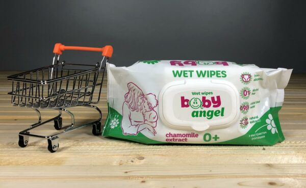 Серветка волога "Baby angel" з клапаном -120 шт.