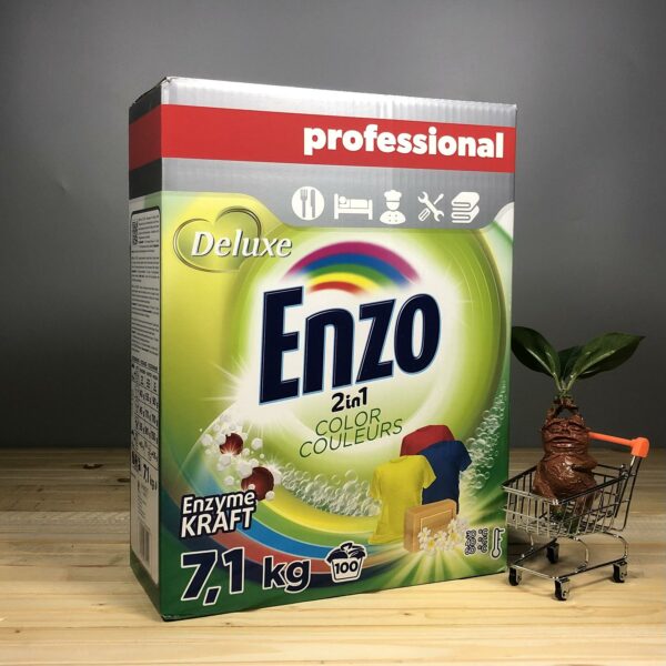 Пральний порошок Deluxe Enzo 2in1 Color - 7.1 кг. 100 циклів прання.