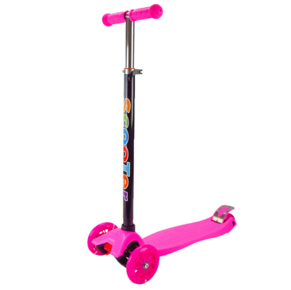 Самокат дитячий 3-х колісний Scooter Maxi SC2401(Pink) колеса що світяться, рожевий