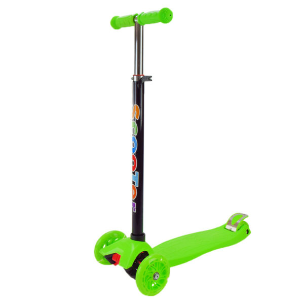 Самокат дитячий 3-х колісний Scooter Maxi SC2401(Green) колеса що світяться, зелений