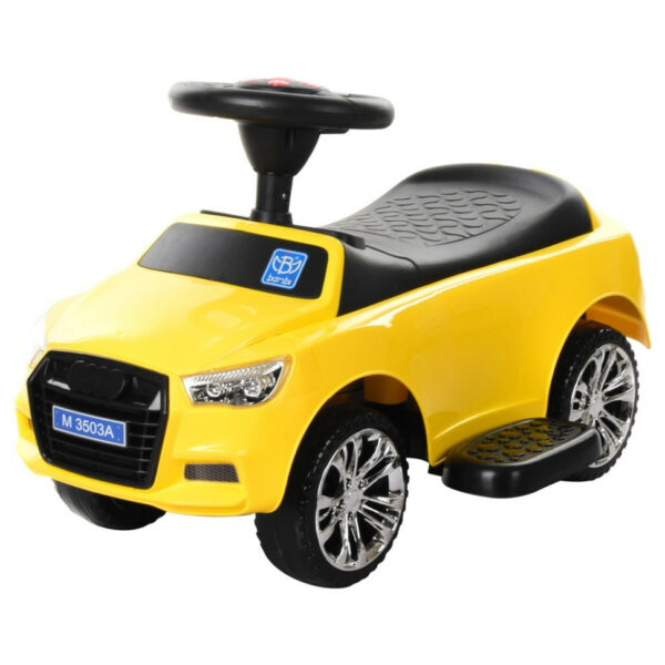 Дитяча каталка-толокар M 3503A-6 Жовтий, з батьківською ручкою