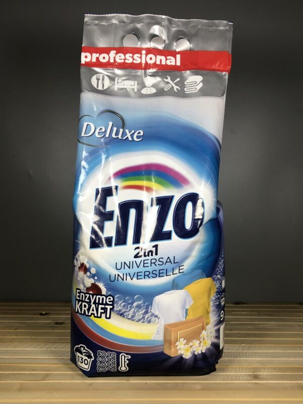 Пральний порошок Deluxe Enzo 2in1 Universal - 9.1 кг. 130 циклів прання.