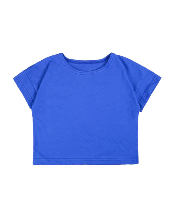 Базова бавовняна дитяча футболка oversize, Електрик, 92 (2 роки)
