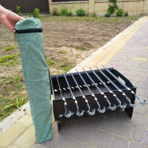 Чохол для шампурів з ручкою та блискавкою