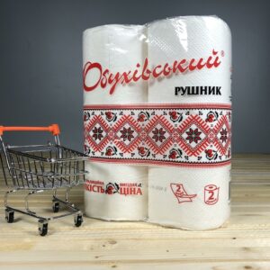 Паперовий рушник Обухів 2 шаровий - 2 рулони.