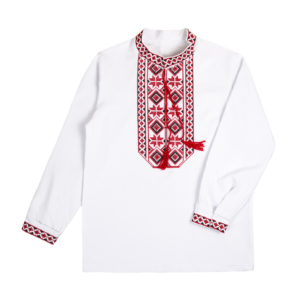 Сорочка вишиванка з довгим рукавом №17, Червоний, 134 (9 років)