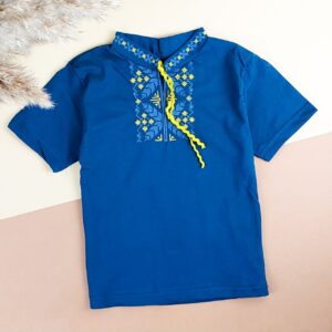 Вишиванка для хлопчика "Зірка" №6, Синій, 128-134см