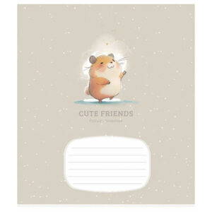 Зошит учнівський "Cute friends" 012-3292K-4 в клітинку, 12 аркушів