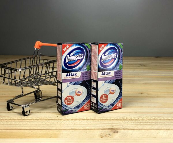 Смужки для очищення унітазу Domestos Attax Mint & Lavender - 3 шт.