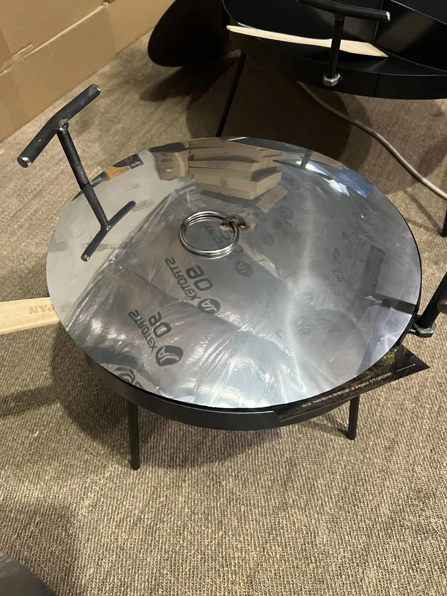 Кришка з нержавійки для сковороди з диска 30см.