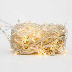 Новорічна гірлянда кімнатна нитка 14 м 160 LED кімнатна гірлянда білий провід Жовте світло W160LED16MWY