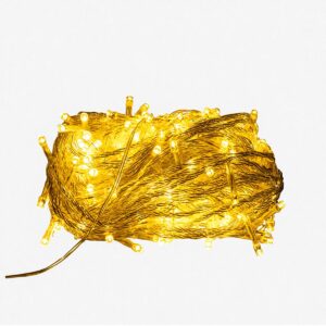 Новорічна гірлянда кімнатна нитка 18 м 180 LED кімнатна гірлянда білий провід Жовте світло W180LED18MWY