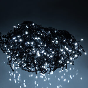 Новорічна гірлянда вулична Бахрома 36 м 600 LED чорний провід Білий 36МBW