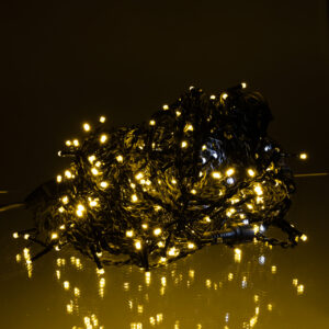 Новорічна гірлянда вулична Бахрома 36 м 600 LED чорний провід Жовтий 36МBY