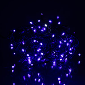 Новорічна гірлянда вулична Бахрома 6 м 105 LED чорний провід Синій 6МBBL