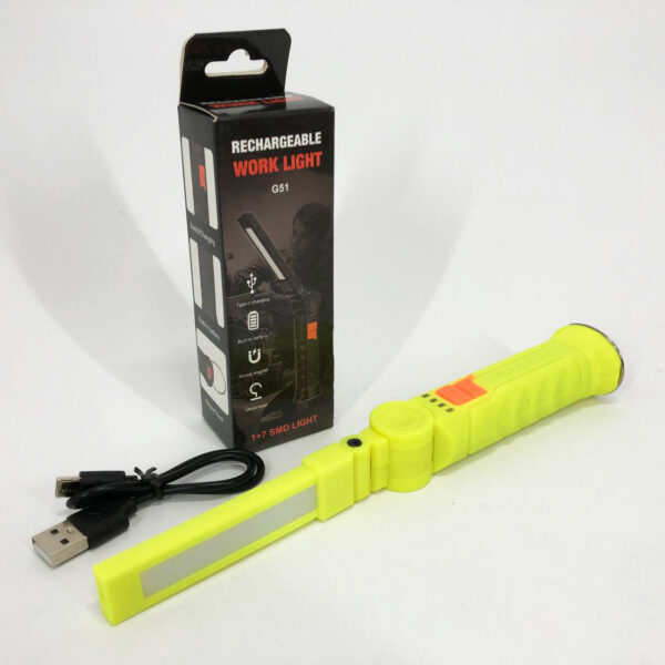 Ліхтар поворотний Worklight G51-LED-COB з магнітом та гаком, Кемпінговий складаний ліхтар