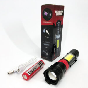 Ліхтар ручний акумуляторний PL-826-P70-COB(white+red), Портативний точковий ліхтар, Похідний ліхтарик