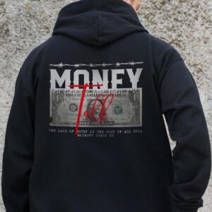 Чоловіче Утеплене Зіп Худі На Флісі Зіпер З Принтом Talk Without Kane Black