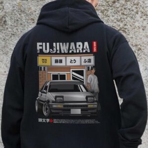 Чоловіче Утеплене Зіп Худі На Флісі Зіпер З Принтом Fujiwara Without Kane Black