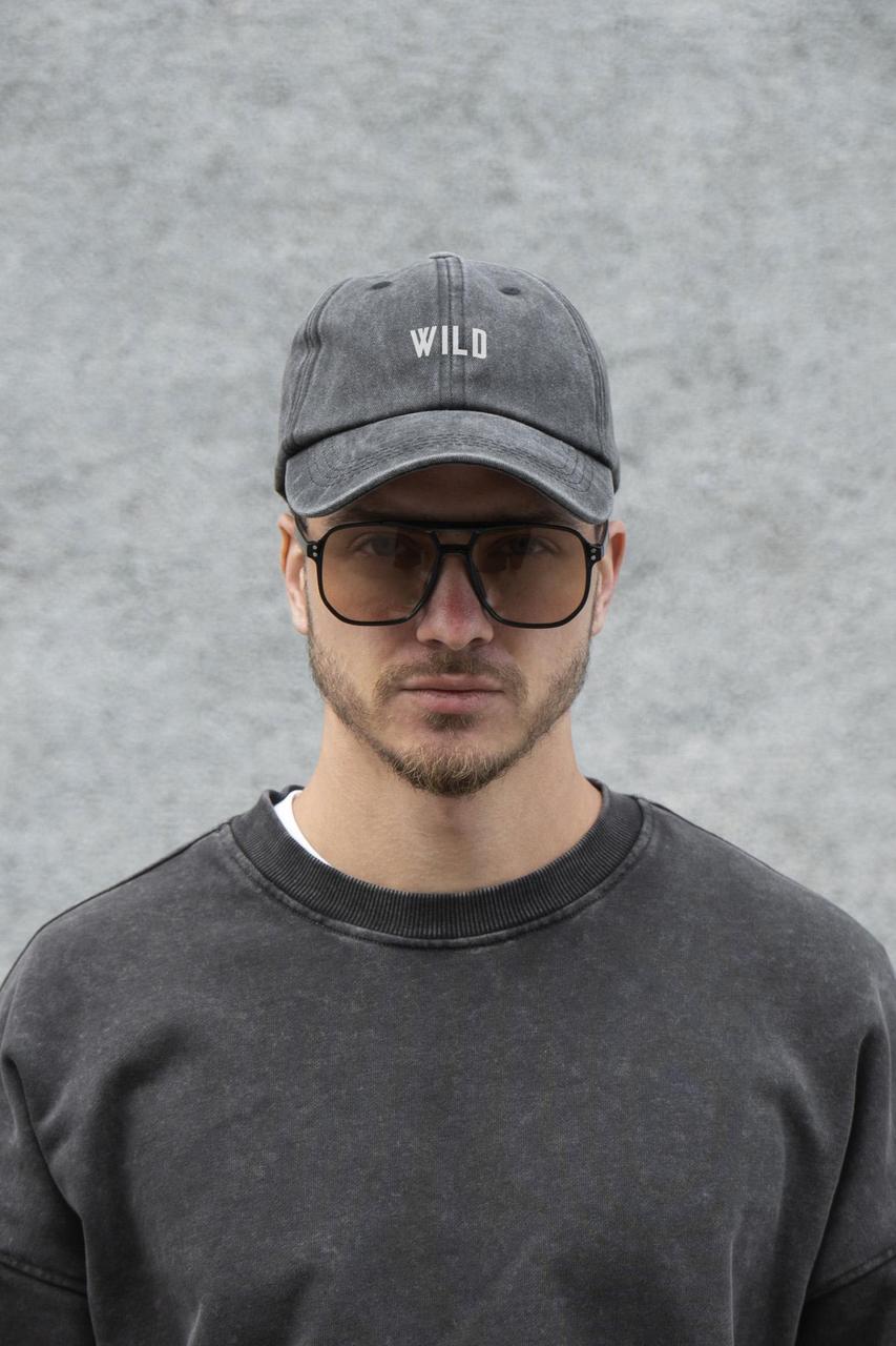 Чоловіча Кепка Бейсболка Vintage Without З Принтом Wild Black