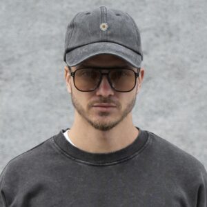 Чоловіча Кепка Бейсболка Vintage Without З Принтом Flower Black