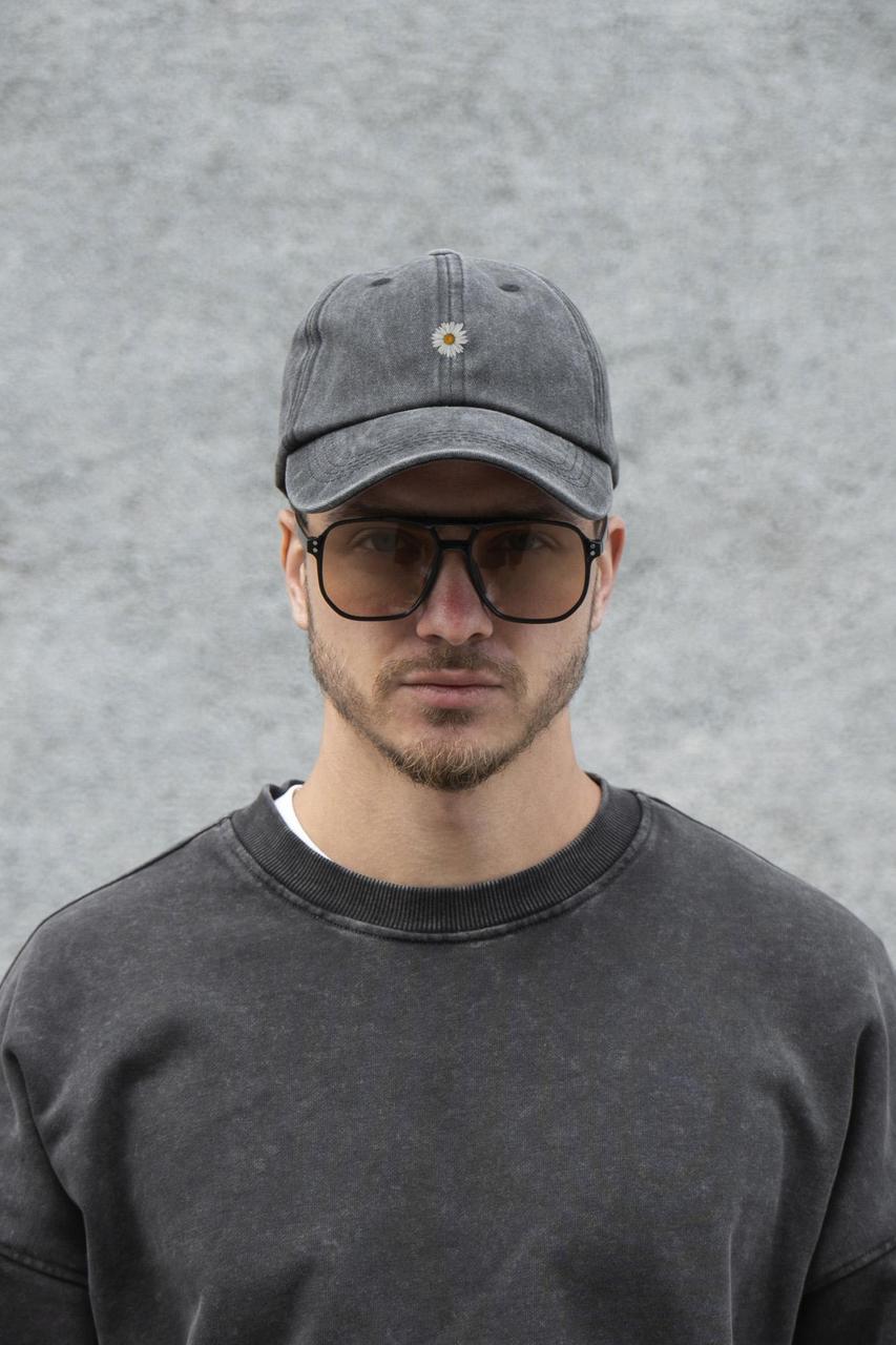 Чоловіча Кепка Бейсболка Vintage Without З Принтом Flower Black