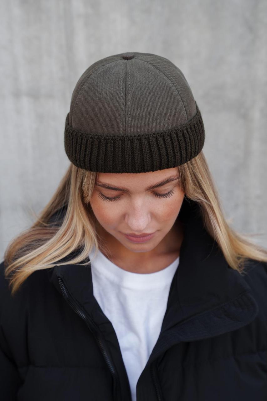 Жіноча Хутряна Кепка Докер Without Snake Khaki