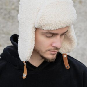 Чоловіча Теді Шапка Вушанка Without Celebrity Beige