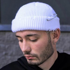 Рвана Шапка Біні Without Destroyed Біла Man