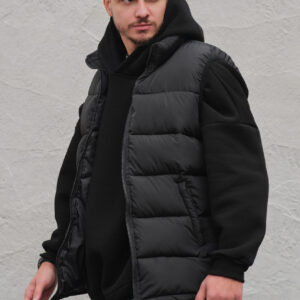 Чоловіча Пухова Куртка Жилетка Безрукавка Стьобана Without Cash Black