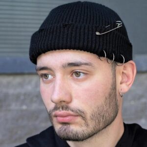 Рвана Шапка Біні Without Destroyed Чорна Man