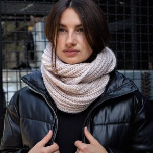 Шарф Хомут Without Scarf Жіночий Бежевий