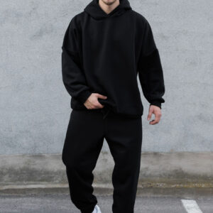 Мужской Спортивный Костюм На Флисе Without Miror Black