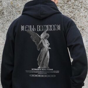 Чоловіче Утеплене Зіп Худі На Флісі Зіпер З Принтом Dominion Without Kane Black