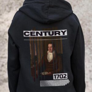 Жіноче Утеплене Зіп Худі На Флісі Зіпер З Принтом Century Without Kane Black