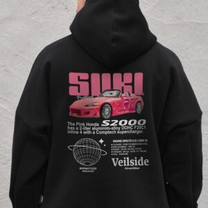 Чоловіче Оверсай Худі Толстовка На Флісі З Капюшоном Та Принтом Without Suki Black