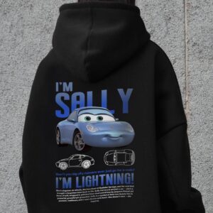 Жіноче Оверсай Худі Толстовка На Флісі З Капюшоном Та Принтом Without Sally Black