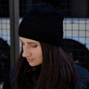 Утеплена Шапка Without Pop Чорна Жіноча