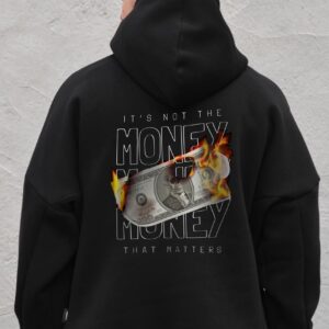 Чоловіче Оверсай Худі Толстовка На Флісі З Капюшоном Та Принтом Without Fire Black