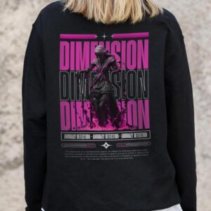 Жіночий Утеплений Оверсайз Світшот На Флісі З Принтом Without Dimension Black