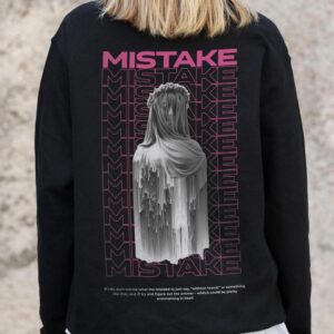 Жіночий Утеплений Оверсайз Світшот На Флісі З Принтом Without Mistake Black