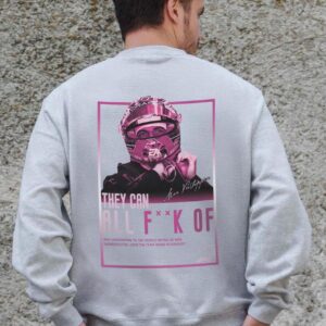 Чоловічий Утеплений Оверсайз Світшот На Флісі З Принтом Without Verstappen Gray